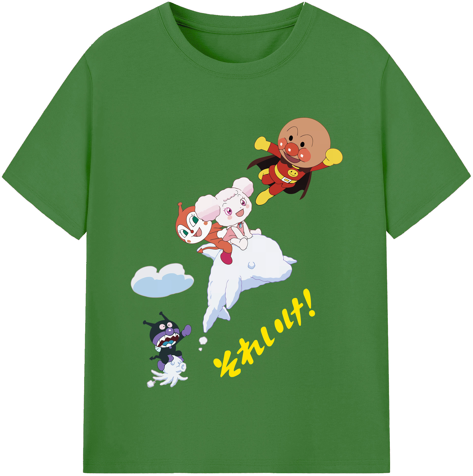 （画像用） アンパンマン Anpanman レディースカジュアルプリントTシャツ（綿100％）